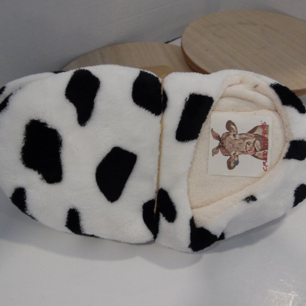 Crazy Heifers Cozy Adult Size Cow Patterned Slippers  Size XXL=Fits 8.8-9.5